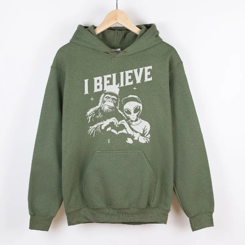 Believe Alien <3 Bigfoot Sweatshirt *UNISEX FIT* Compression