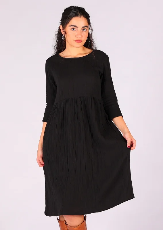Zoey Dress Black Sustainable Organic
