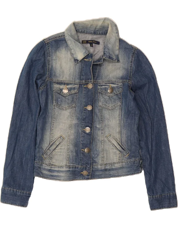 OASIS Womens Denim Jacket UK 10 Small  Blue Cotton Practical Women's Multi - 