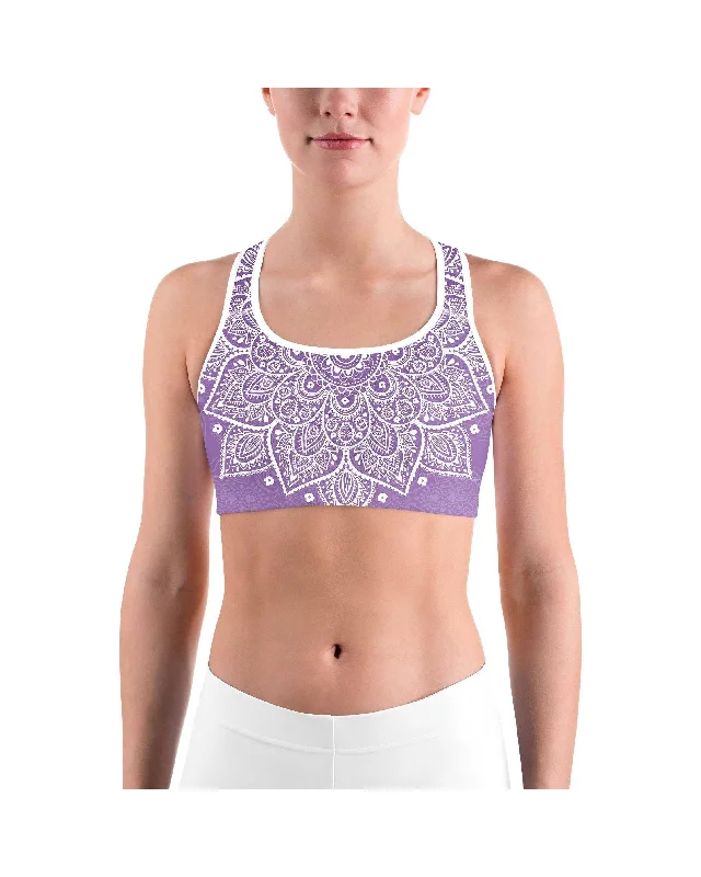Lavender Mandala Sports bra Feminine Women's Style 