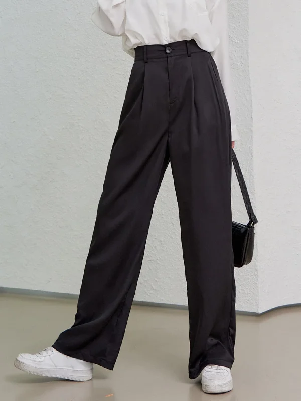 Casual Plain Natural Long Women Pants Traditional Women's Wool