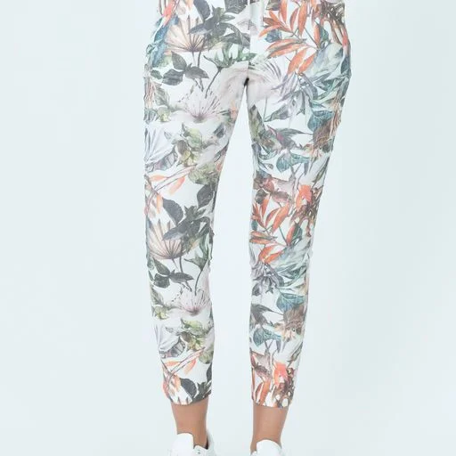 Renoma Stretch Floral Pants British Gentlewoman Style