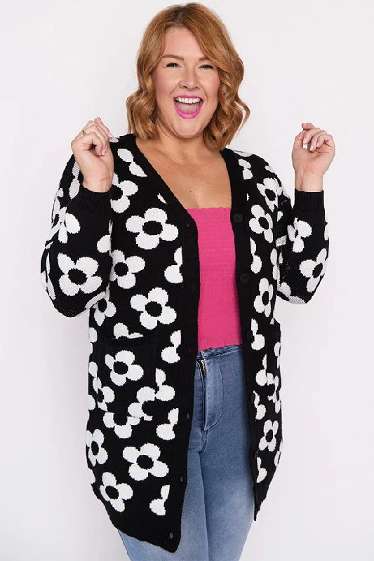 Clover White Daisy Cardi Refined Women's 