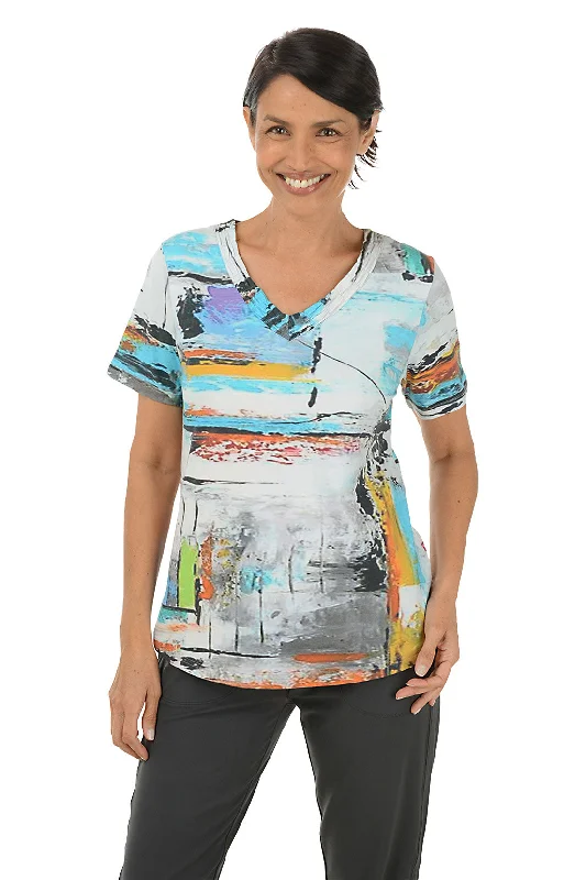 Lucy Shirred V-Neck Tee Athletic Women's High - 