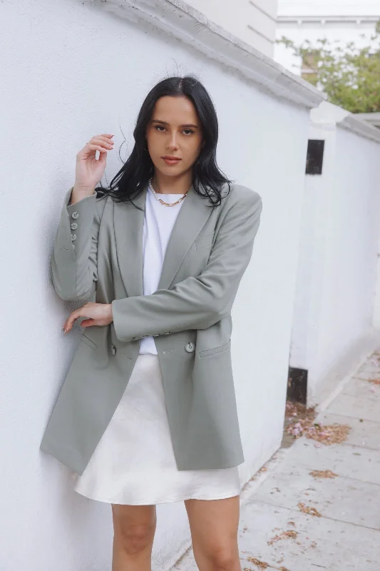 "The Tori" - Blazer (Khaki) Luxurious Women's High -  end