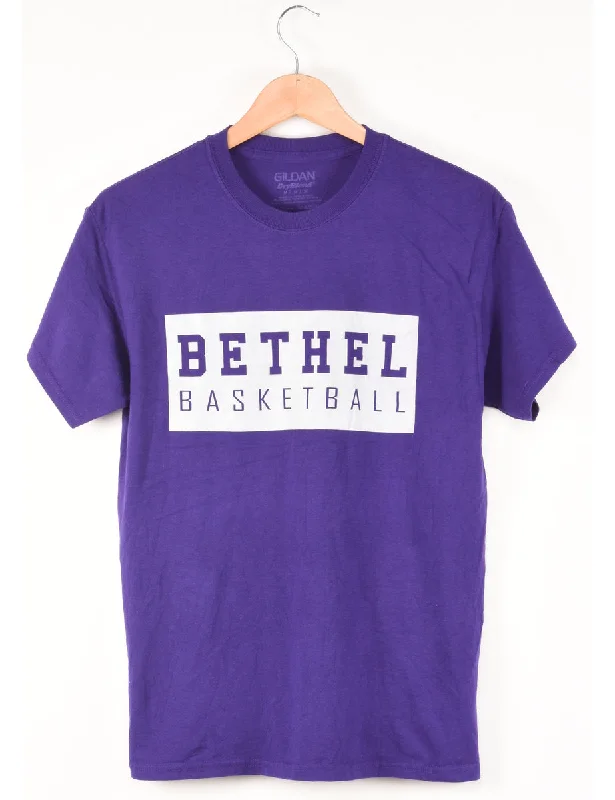 Bethel Basketball Printed Purple T-shirt - M Refined Women's Velvet
