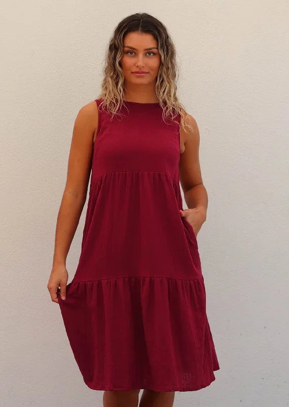 Tully Dress Tibetan Red