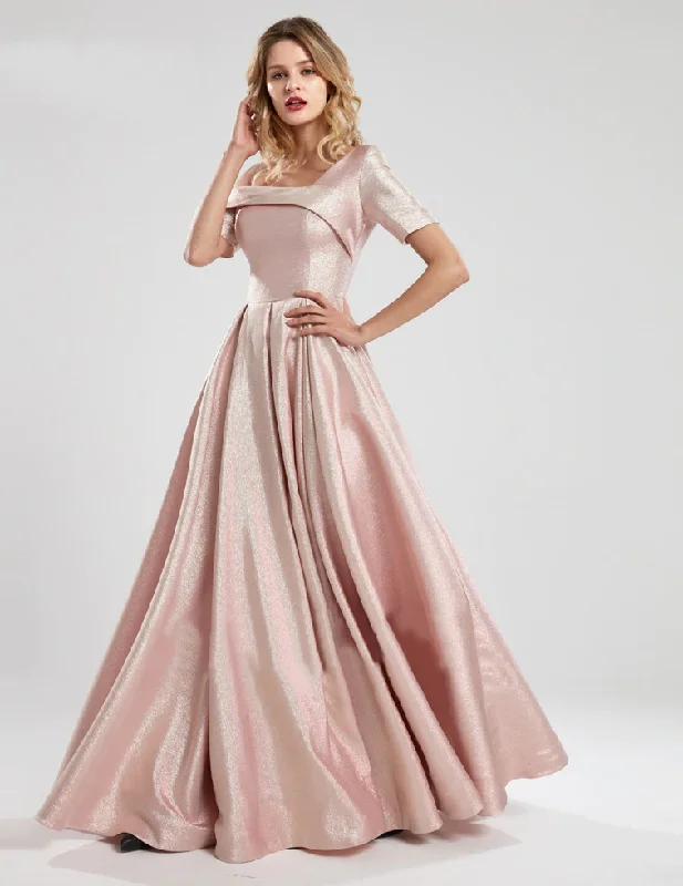 Mika Metallic Formal Gown Compression