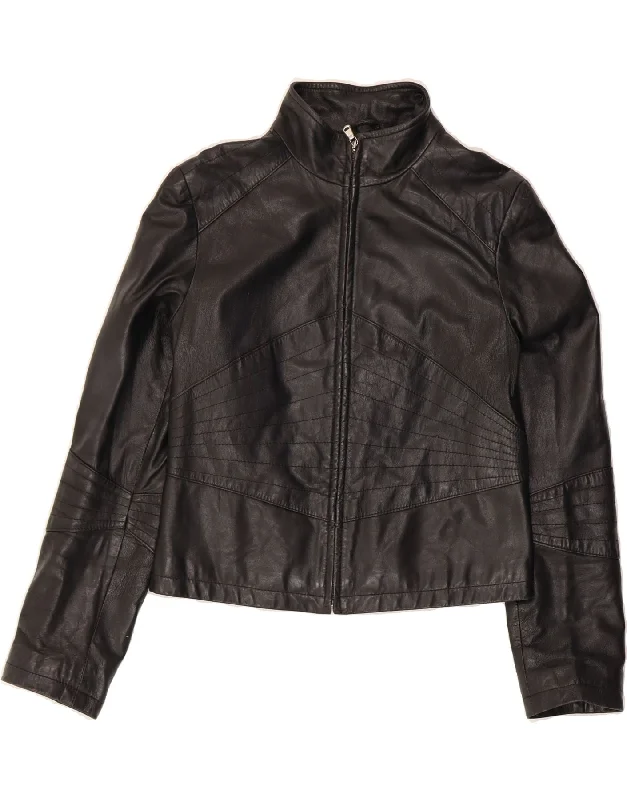 CONBIPEL Womens Leather Jacket IT 46 Large Black Leather