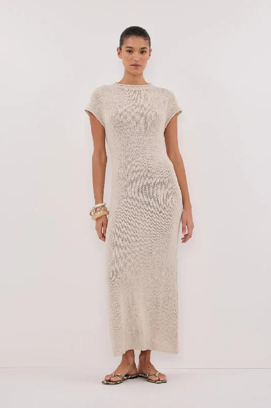 LEO CHALK KNIT MIDI DRESS purpose