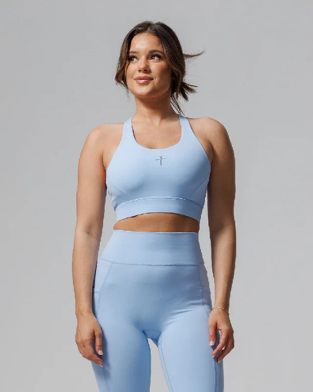 Crossback Sports Bra - Sky Blue Business