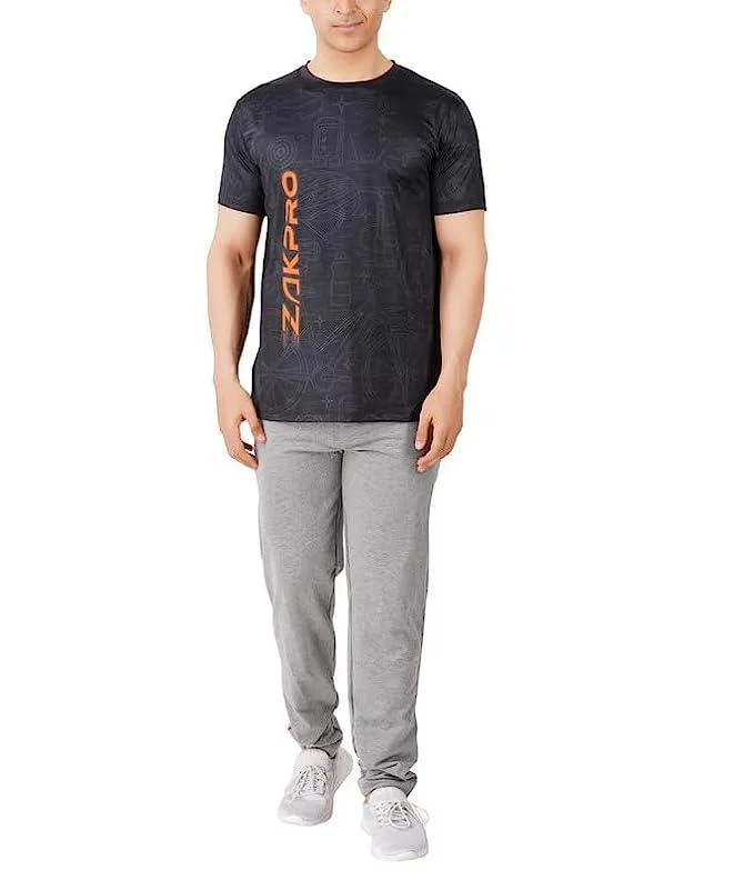 Zakpro Sports Men's Cycling T-Shirt (Tone Black) Artistic Women's Hand - painted
