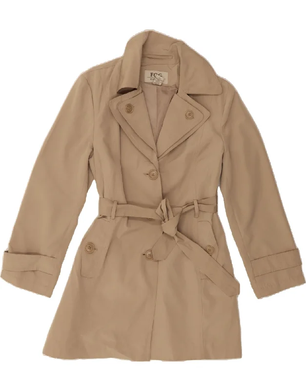 LONDON FOG Womens Trench Coat UK 14 Large Beige Polyester Dapper Women's 1920S