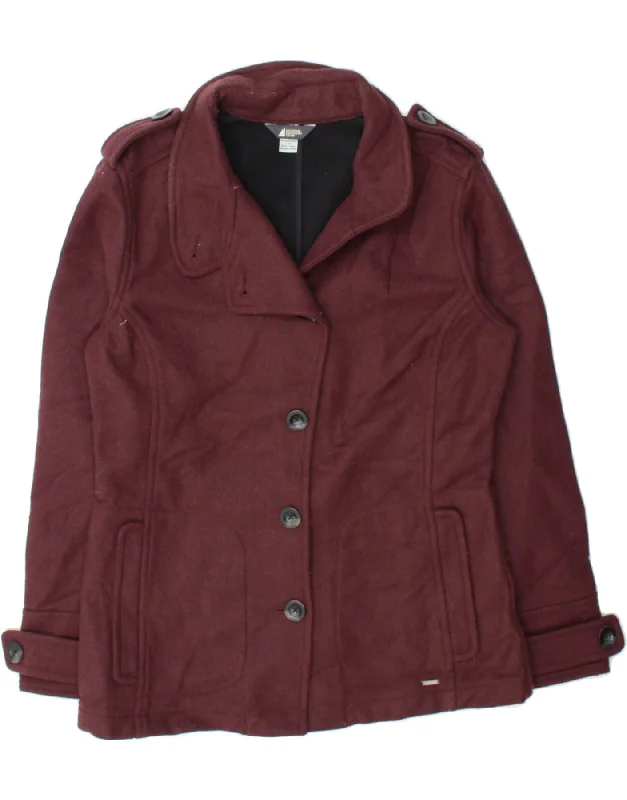 MOUNTAIN EQUIPMENT Womens Overcoat UK 16 Large Maroon Polyester Preppy Women's College MOUNTAIN EQUIPMENT Womens Overcoat UK 16 Large Maroon Polyester Preppy Women's College