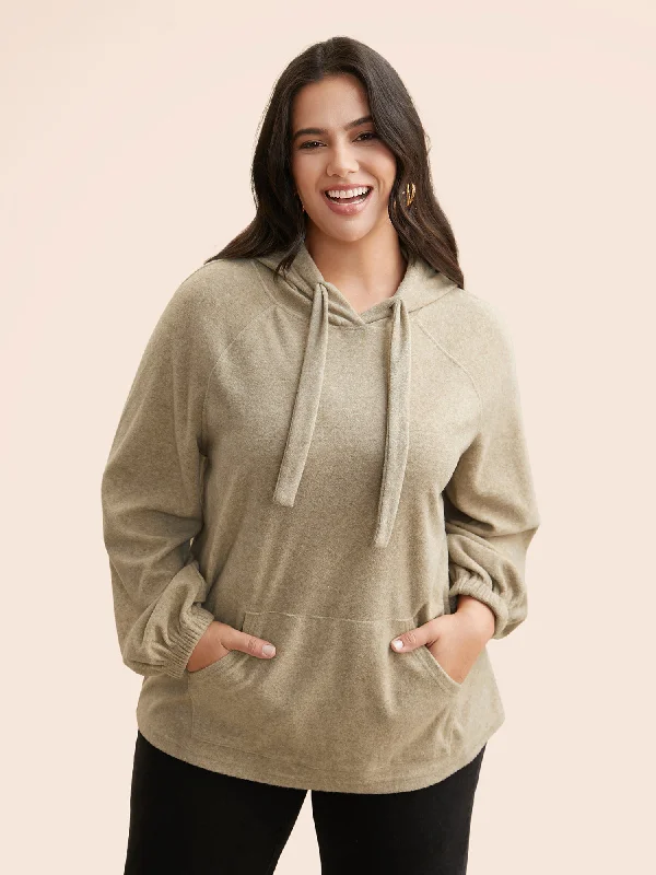 Airy Cozy Relaxed Fit Hooded Sweatshirt Traditional Women's 