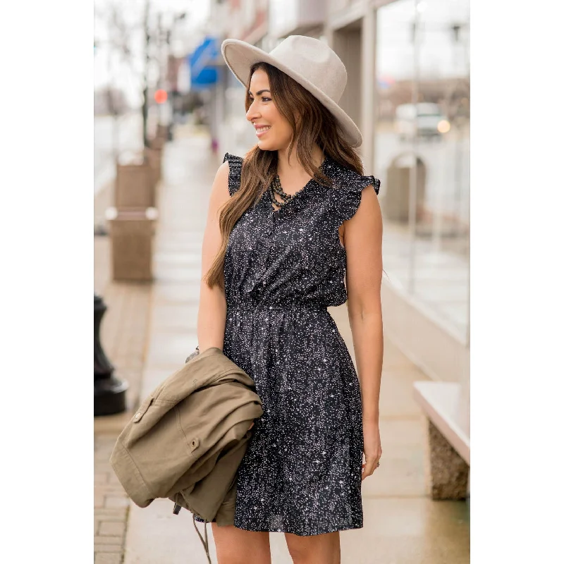 Splatter Dot Ruffle Dress Youthful Women's Anime - inspired