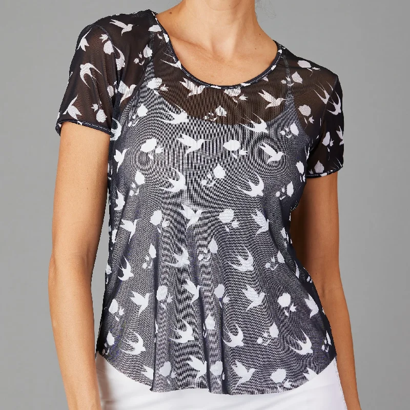 Parker Mesh Layering Tee (bird print)