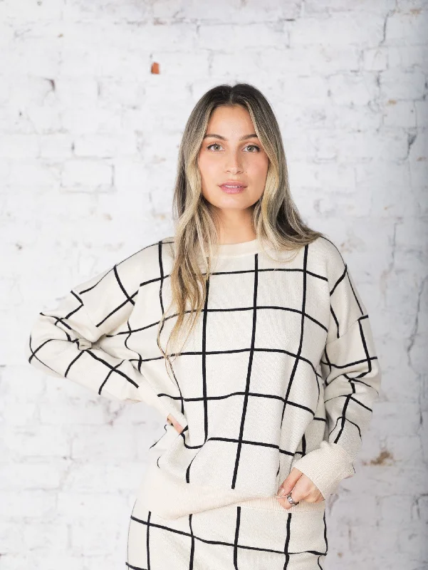 Fabiola Checkered Sweater