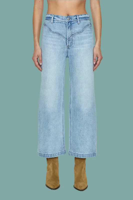 Lana Crop Western High Rise Ultra-Wide Leg Jean - Saint Vincent Luxurious Women's High -  end