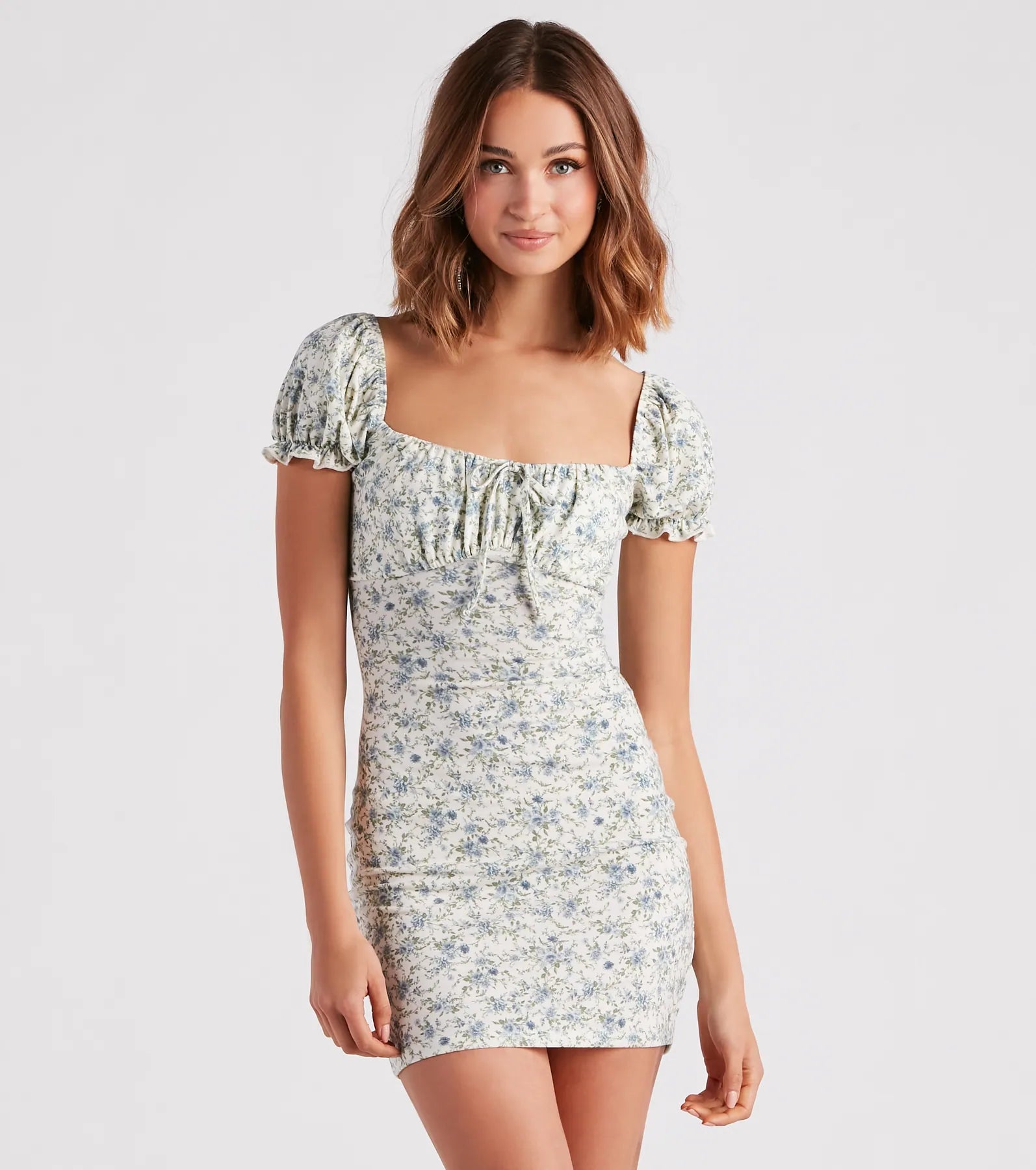 Feelin' Fresh Ditsy Floral Mini Dress