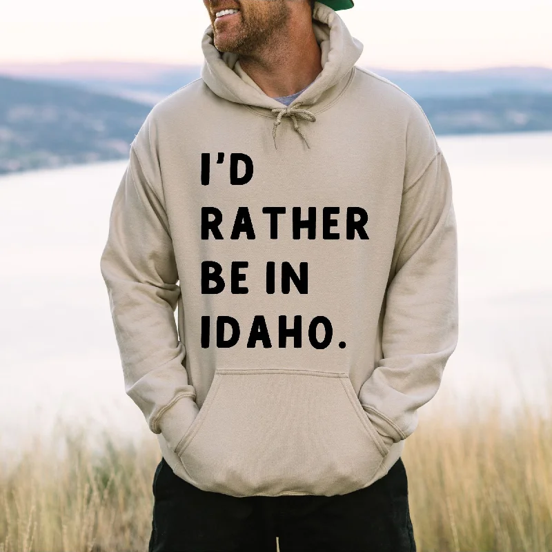 I'd Rather Be In Idaho Shirt Gildan Crewneck or Hoodie Sweatshirt *UNISEX FIT* Sporty Women's Tennis