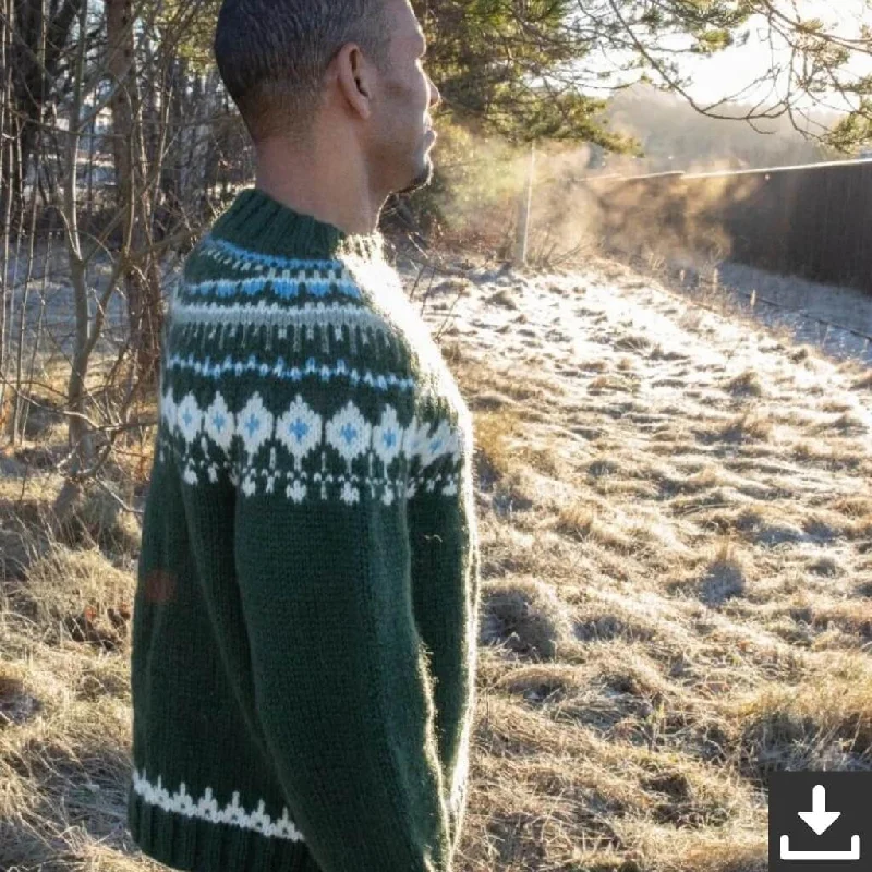 Weihnachtlicher Herren Pullover Strickanleitung - Sandnes Garn (PDF)