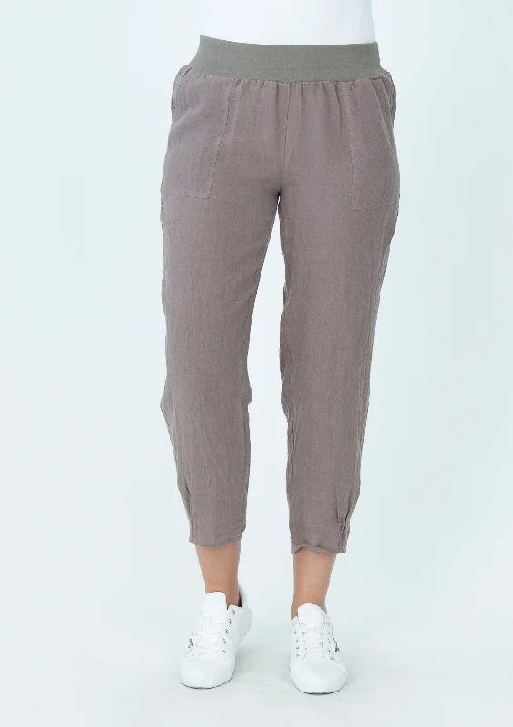 Maglia Linen Pants (White & Latte) Business