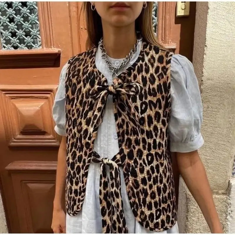 Sadie | Cute Leopard Vest Vacation