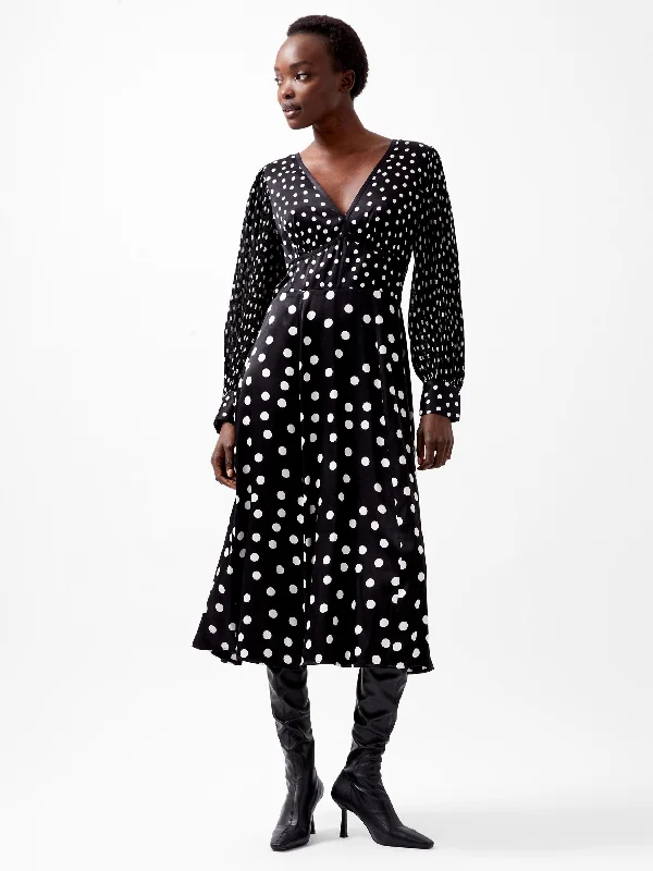 Polka Dot Candice Satin Dress