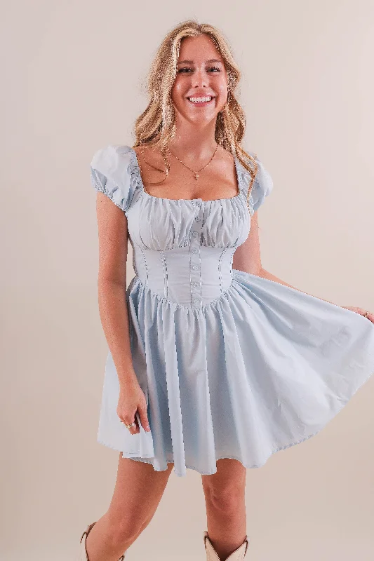 You Had My Heart Dress-Baby Blue Feminine Women's Style 