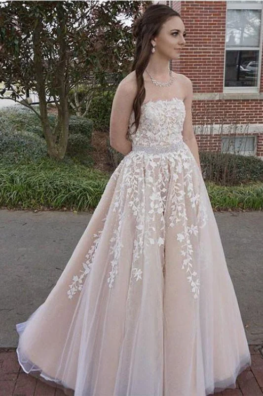 Custom-made Lace Appliques Tulle Long Wedding Dress Hip Women's Urban
