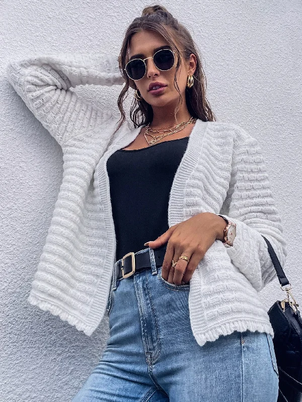 Casual Plain Long Sleeve Regular Women Cardigan