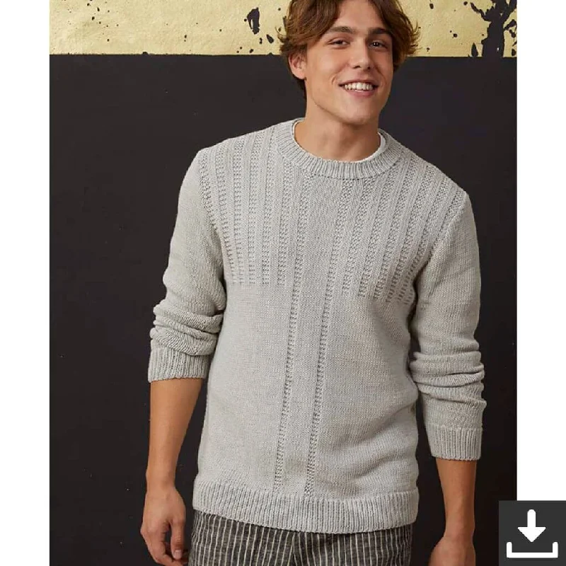 Basic Herren Pullover Strickanleitung - Lang Yarns (PDF)