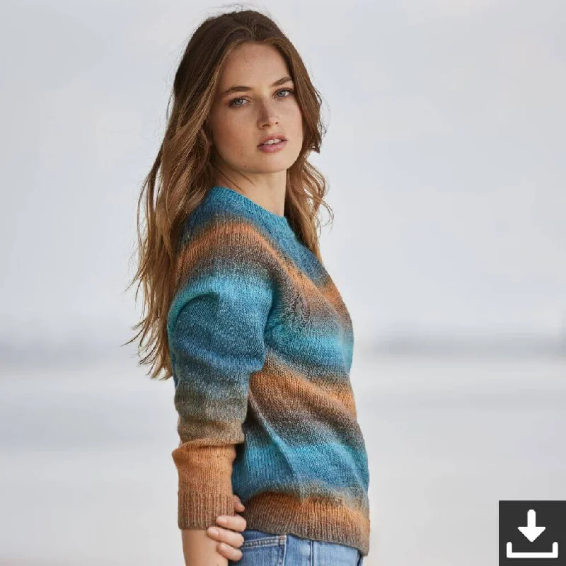 Pullover mit Farbverlauf Strickset - Lana Grossa (PDF)