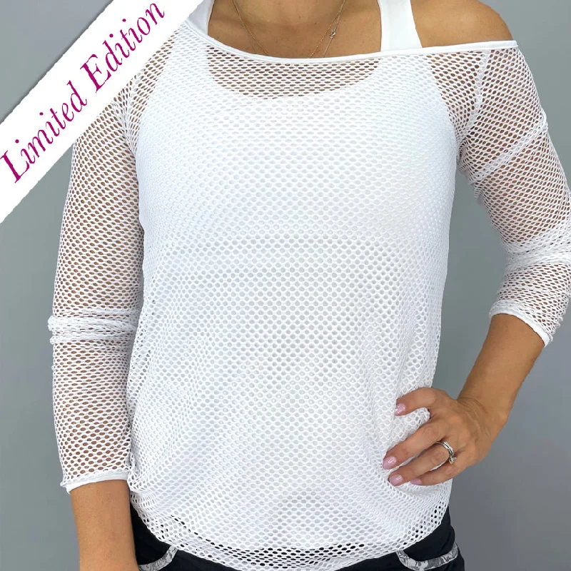 Limited Edition Fishnet Pullover (white) Cashmere