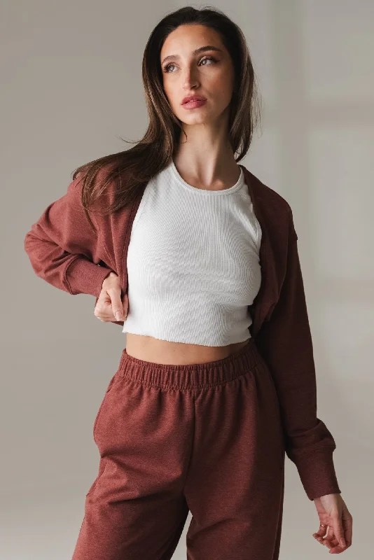 Vitality Studio Shrug - Rosewood Marl Edgy Women's Punk