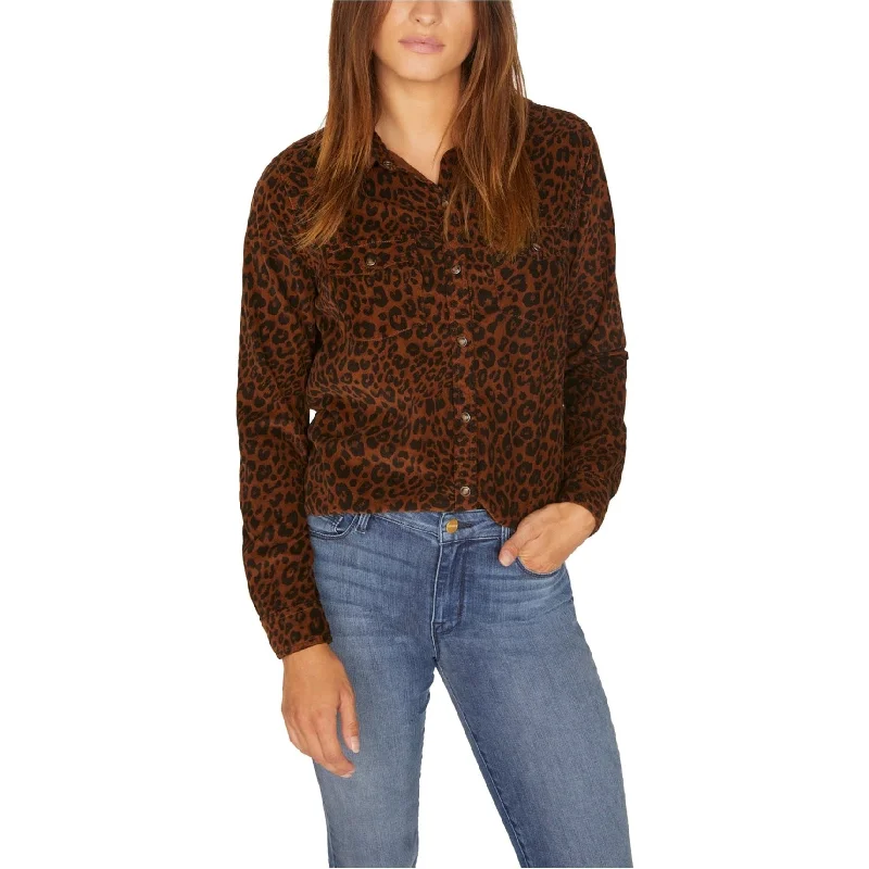 Sanctuary Clothing Womens Urban Leopard Button Up Shirt, Brown, X-Small Sleek Women's Sanctuary Clothing Womens Urban Leopard Button Up Shirt, Brown, X-Small Sleek Women's
