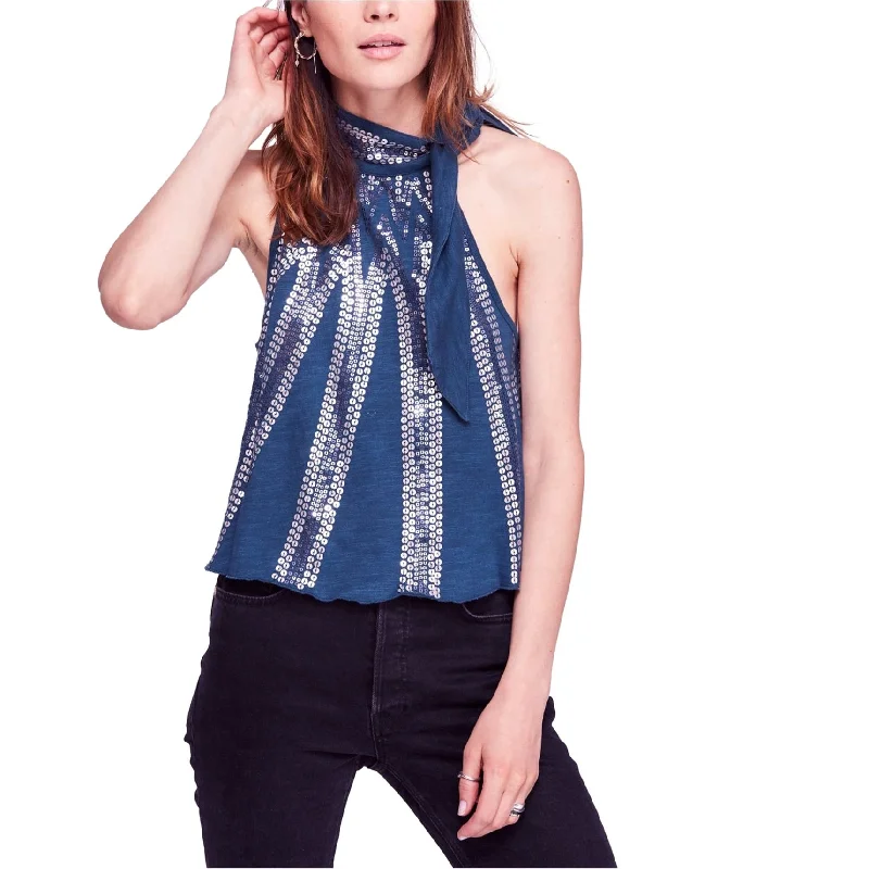 Free People Womens Tie Neck Tank Top Earthy Women's 