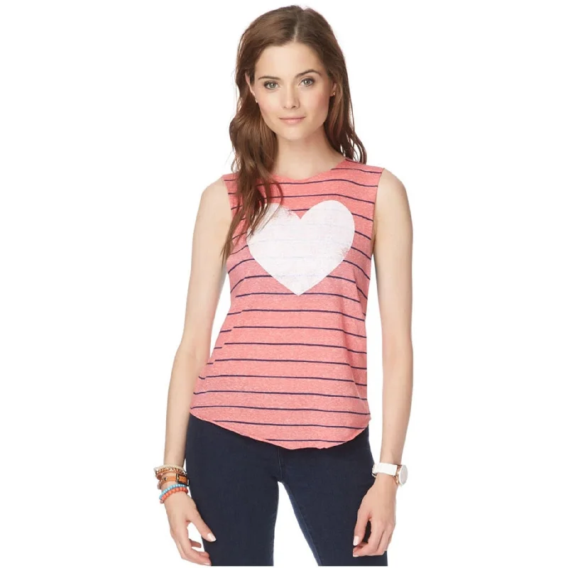 Aeropostale Womens Heart Striped Tank Top Australian Beach