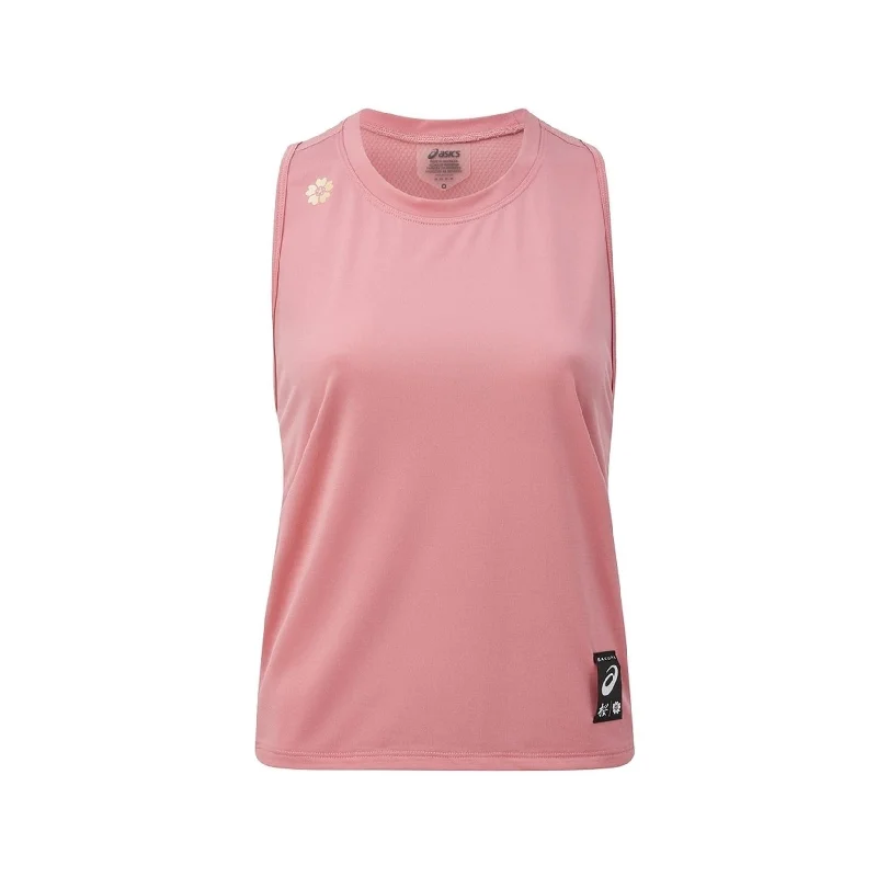 ASICS Womens Sakura Tank Top, Pink, Large Luxurious Women's High -  end