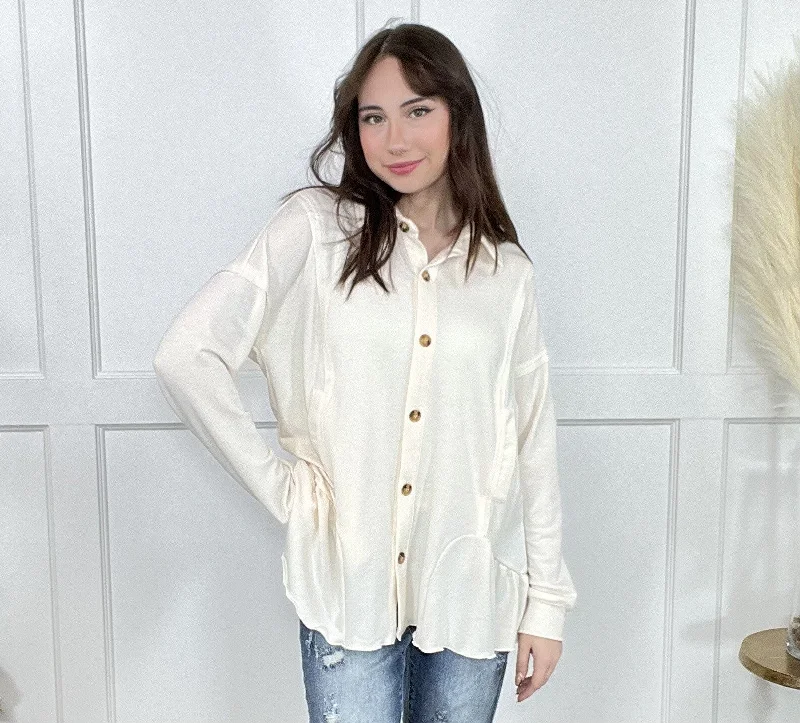 Settle Down Sweetheart Women's Button Down Shacket purpose