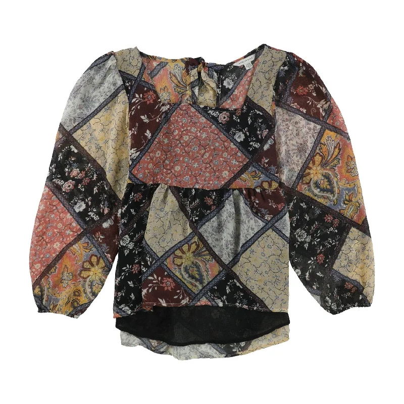 American Eagle Womens Floral Peplum Blouse, Multicoloured, Medium Street