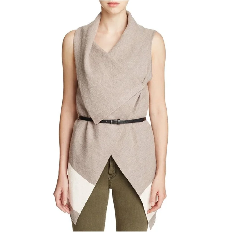 Joie Womens Colorblocked Knit Sweater, Beige, Large Streetwear Style for 