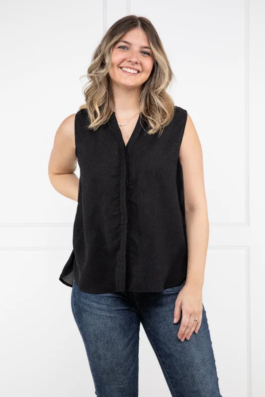 Party Through the Night Women's Button Down Versatile Tank Top Edgy Women's Punk