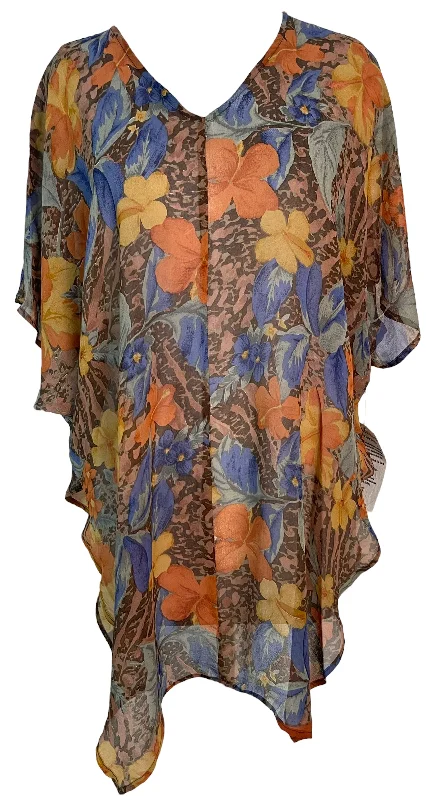 PRG6258 Sheer Avatar Pure Silk Waterfall Top Dynamic Women's Moto