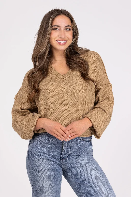 Self Love Women's Slouchy Lightweight Knit Sweater Sharp Women's Italian
