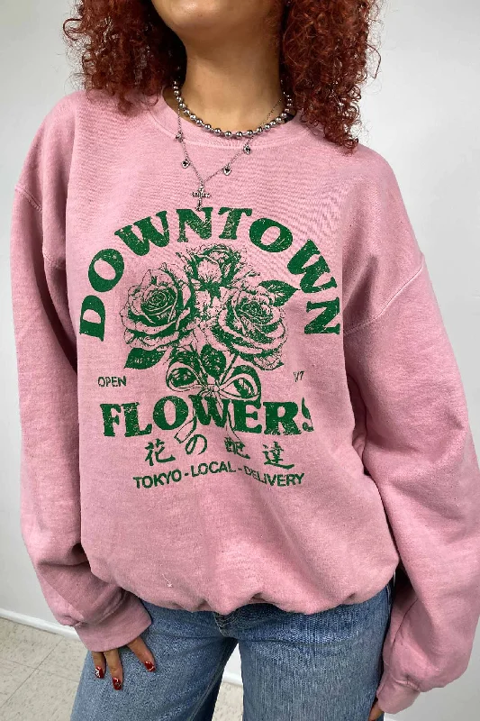 Downtown Flowers Graphic Sweater by BDG Bohemian Women's Free