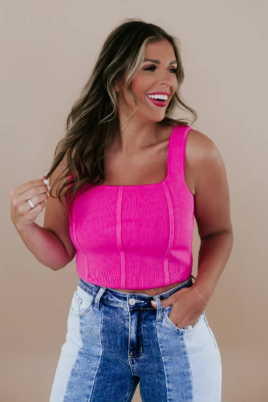 Chic Street Tank, Hot Pink Modern Women's 