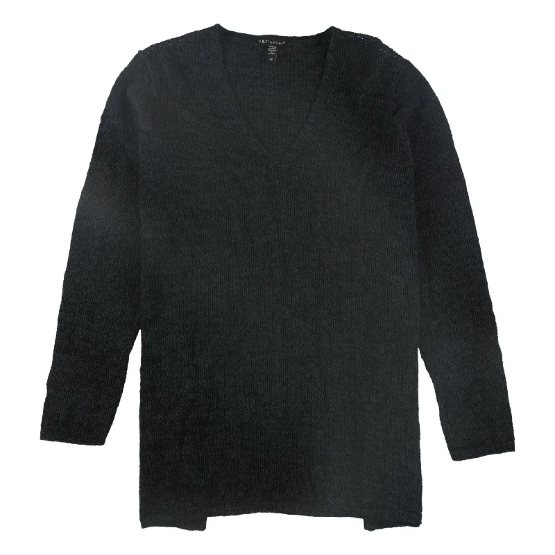 Eileen Fisher Womens Organic Cotton Pullover Sweater, Green, Small Cashmere