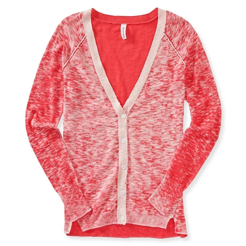 Aeropostale Womens Heathered Cardigan Sweater Youthful Women's Anime - inspired